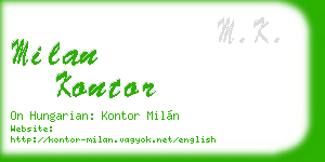 milan kontor business card